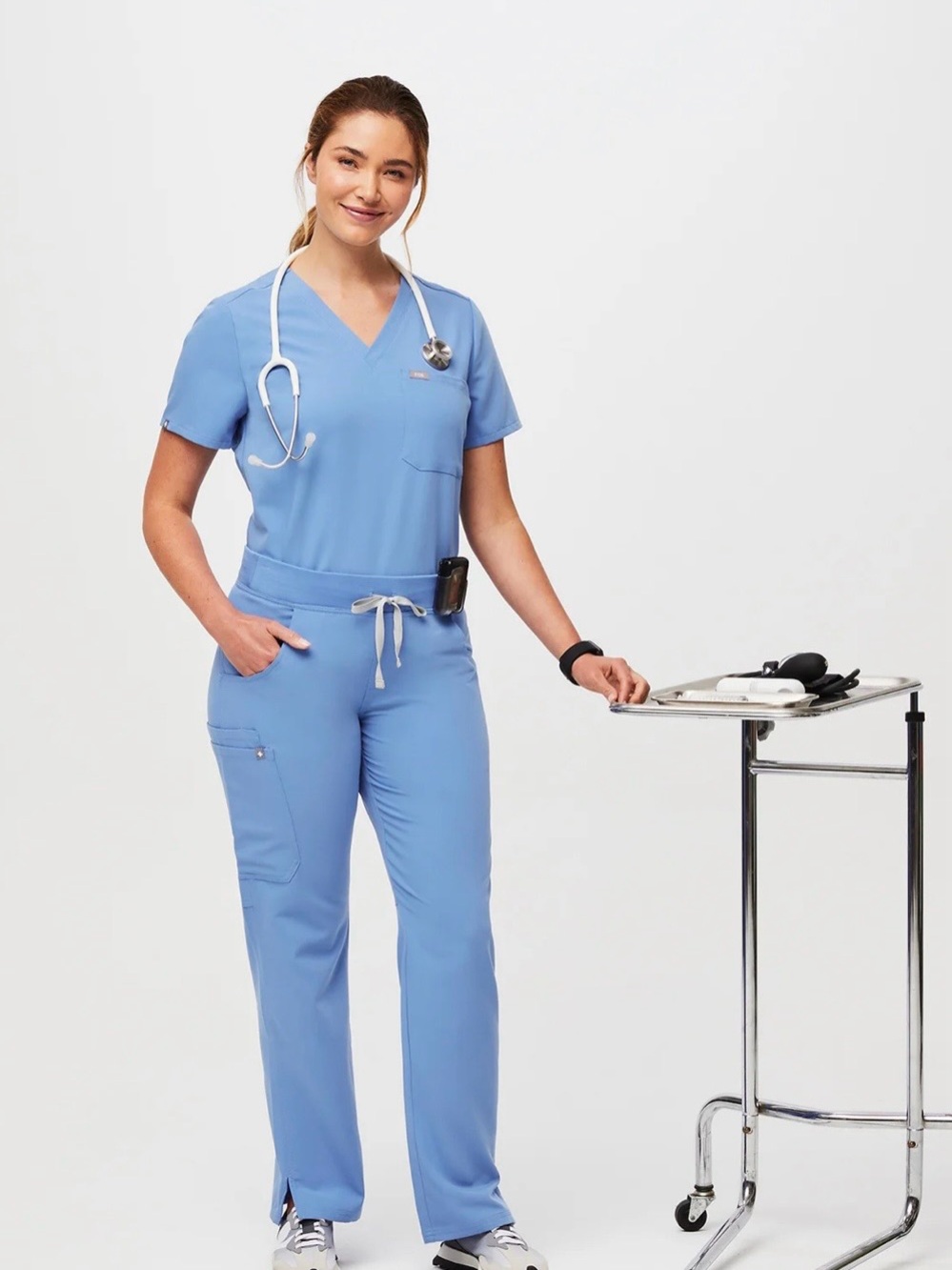 FIGS The Set Technical Collection Scrub Set Seal Blue, size M, like new!